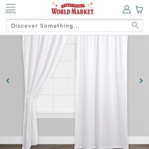 White Cotton Curtain Panels - World Market (4)